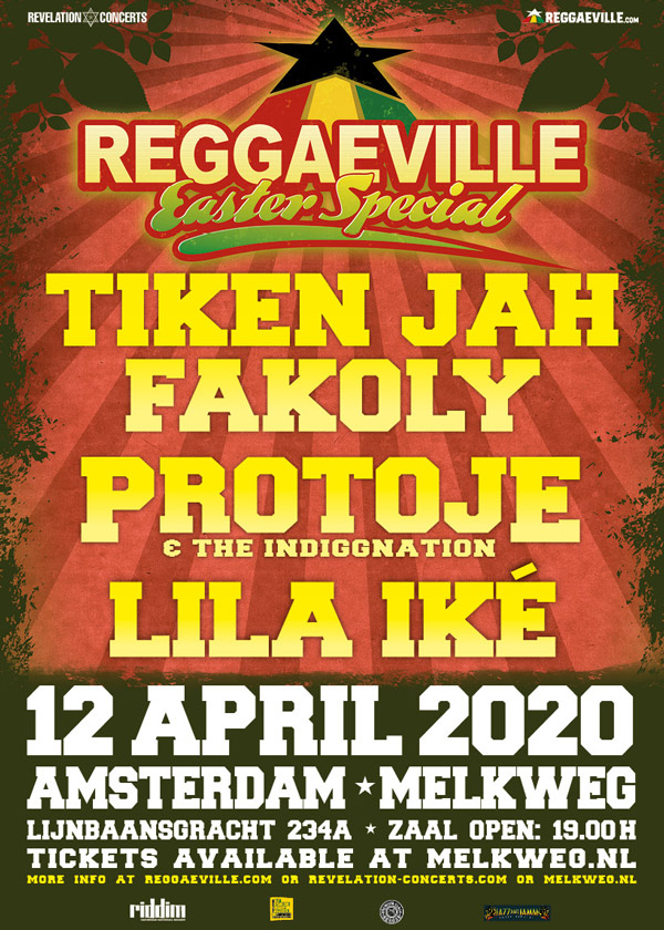 Cancelled: Reggaeville Easter Special - Amsterdam 2020