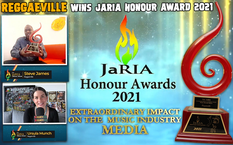 Reggaeville Wins JaRIA Honour Award 2021 - Extraordinary Impact on the Music Industry