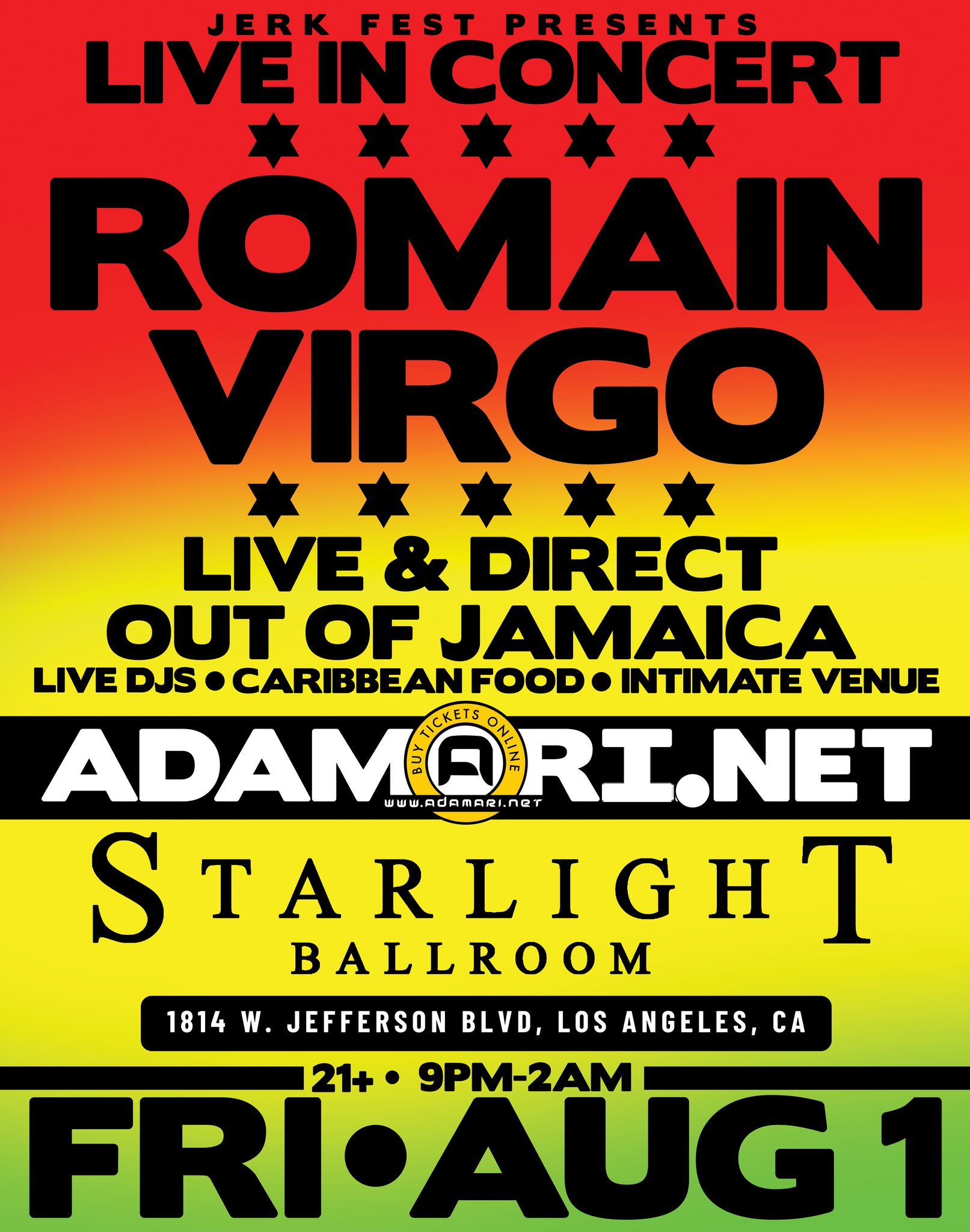 Romain Virgo in Los Angeles 8-1-2025