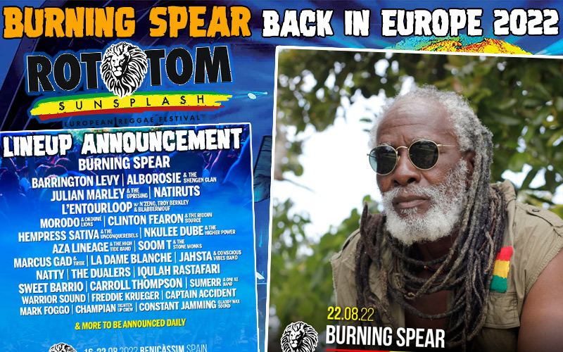 Burning Spear @ Rototom Sunsplash 2022 - Lineup Announcement