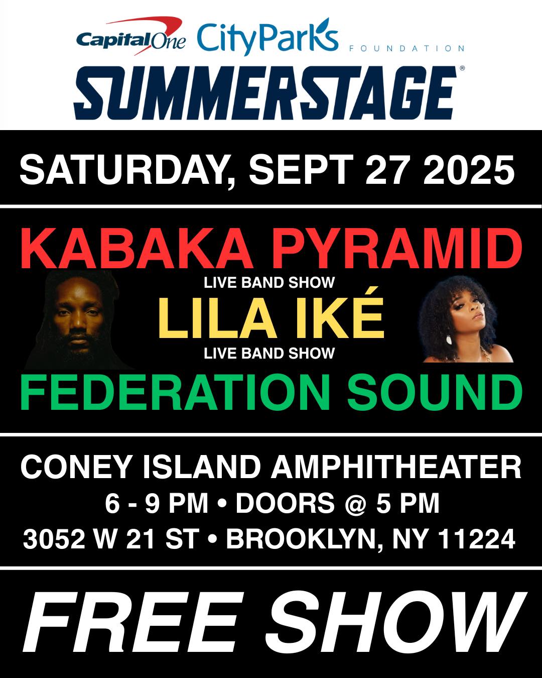 City Parks Summerstage 2025