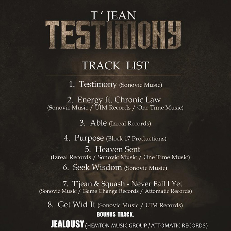 T'Jean -Testimony