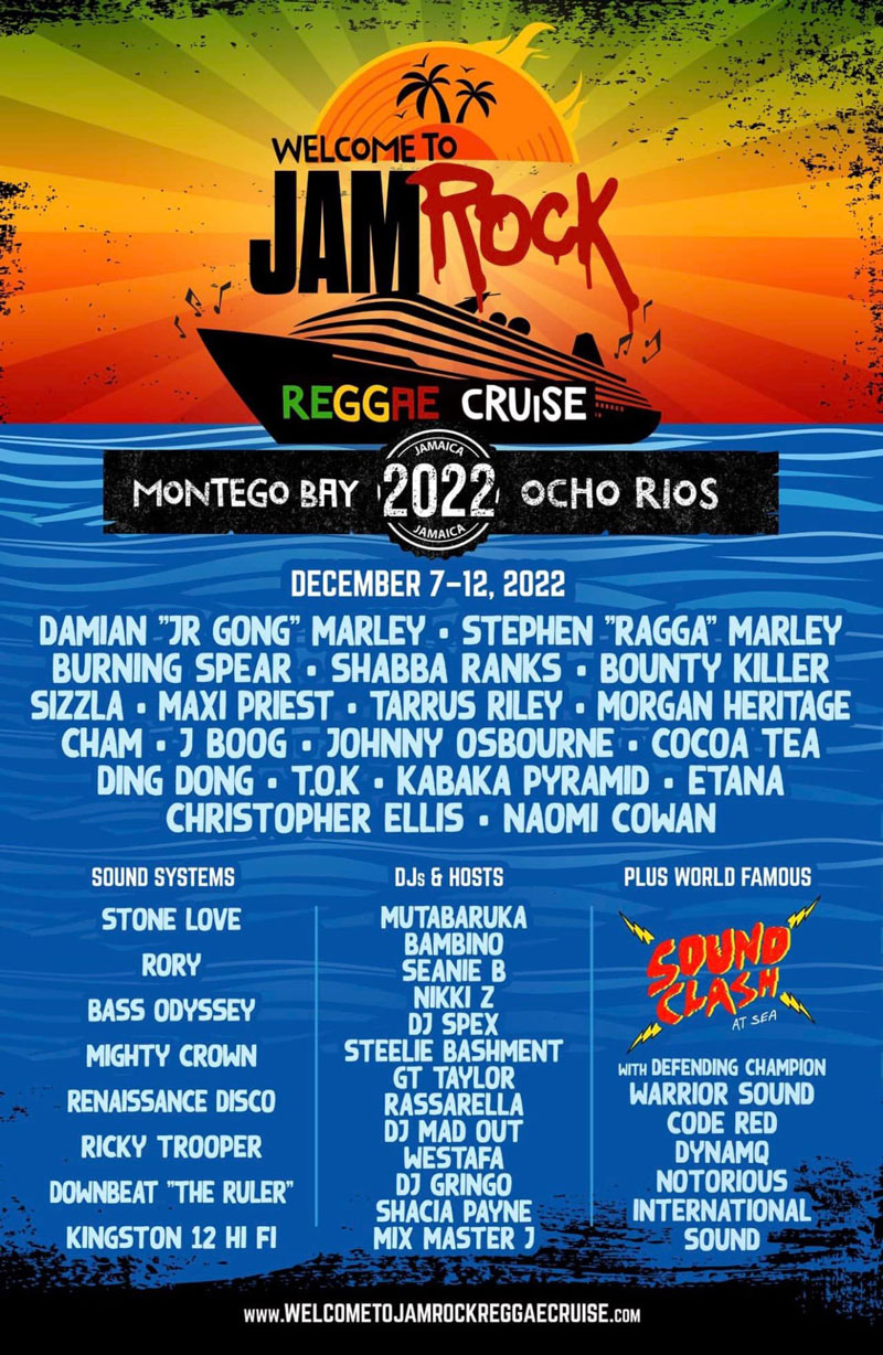 jam rock cruise 2022 lineup