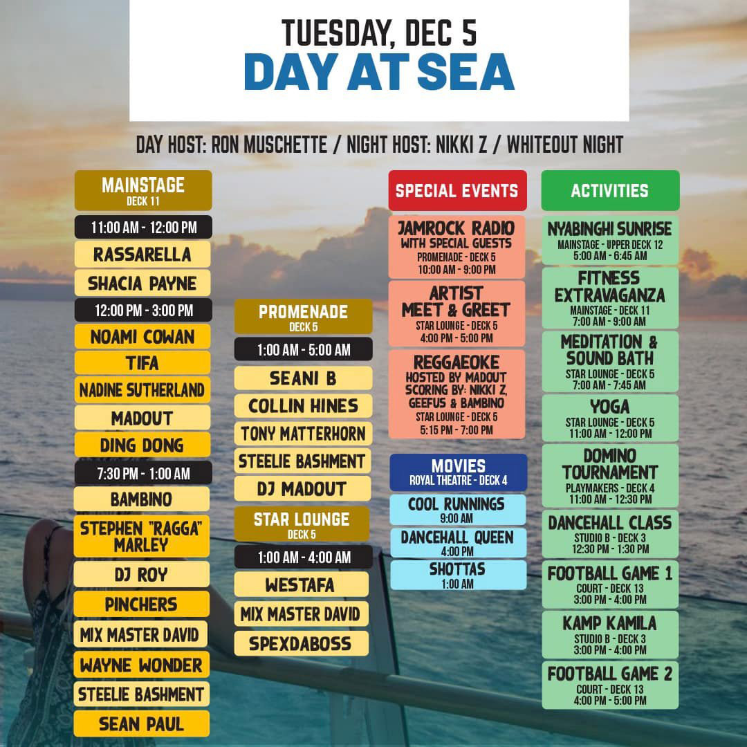 Information To Jamrock Reggae Cruise 2023