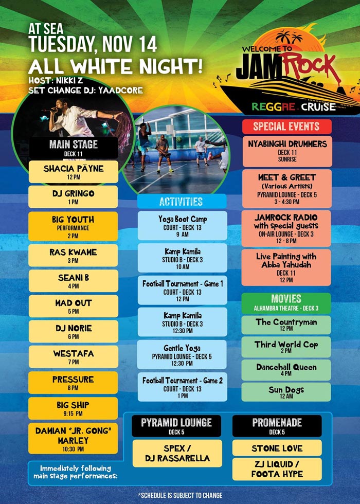 Welcome To Jamrock Reggae Cruise 2017