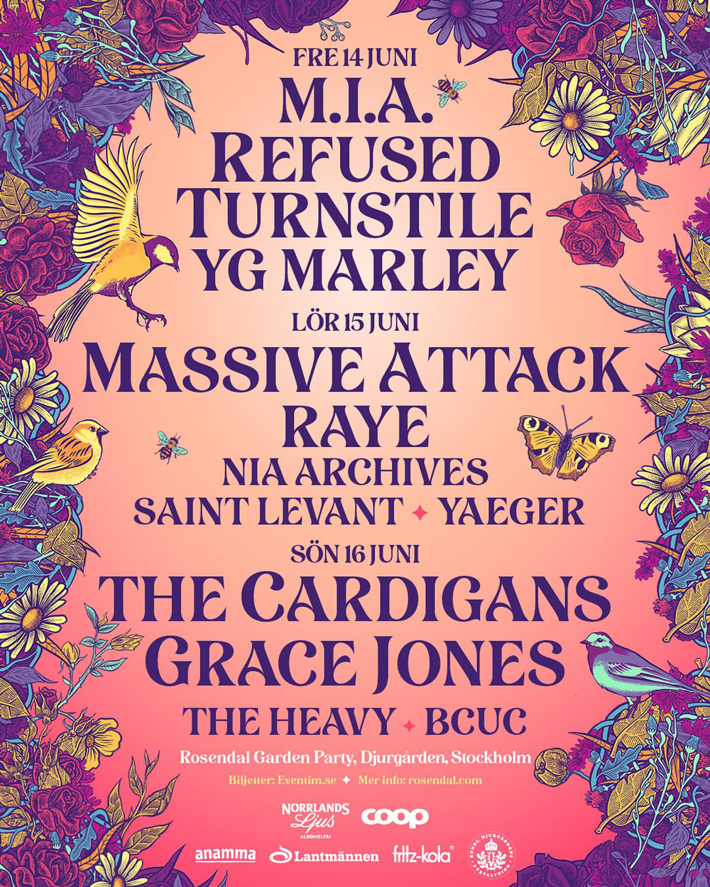 YG Marley in Stockholm, Sweden @ Rosendal Garden Party 2024