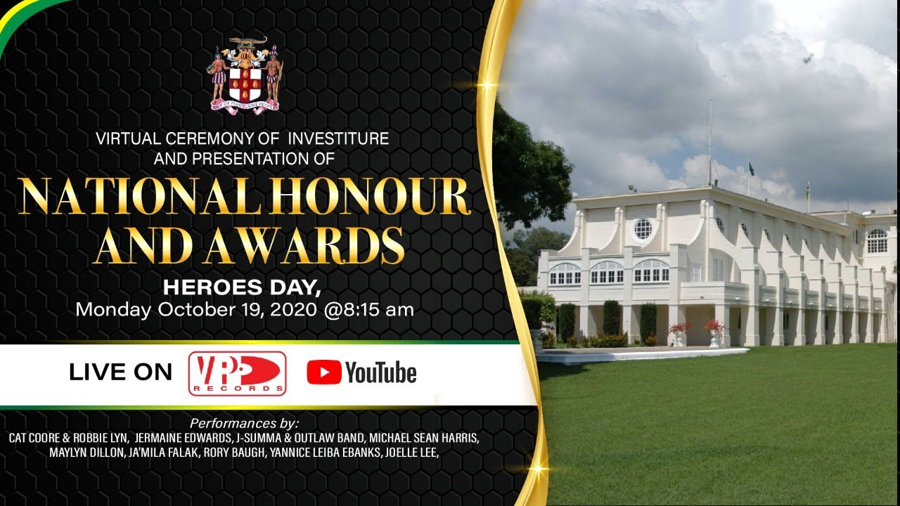 Jamaica Heroes' Day National Honour and Awards Ceremony (Live Stream) [10/19/2020]
