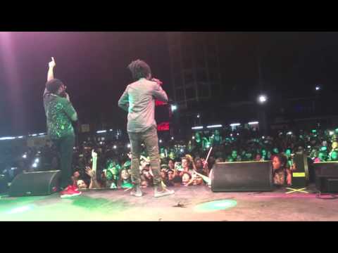 Chronixx & Tarrus Riley - Get Free (Remix) @ Major Lazer & Friends in Kingston, Jamaica [12/18/2015]