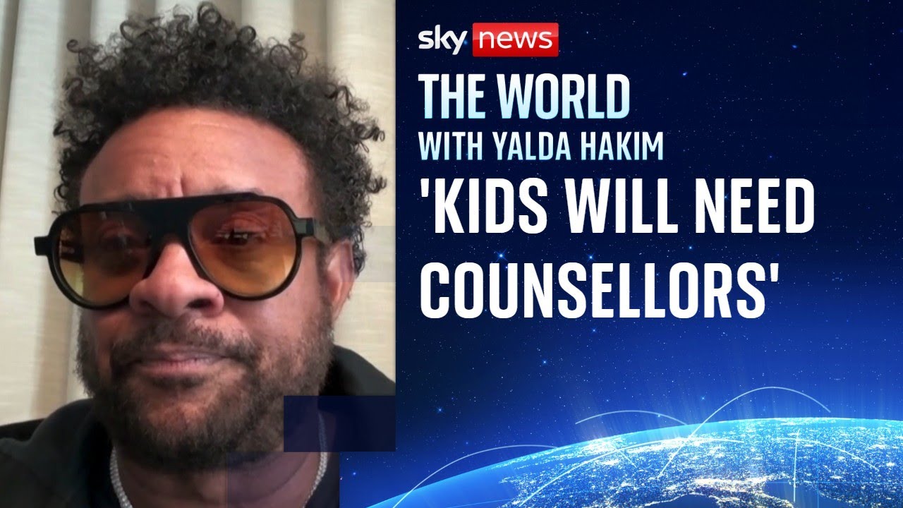 Shaggy helps with clean-up after Hurricane Melissa (Sky News)