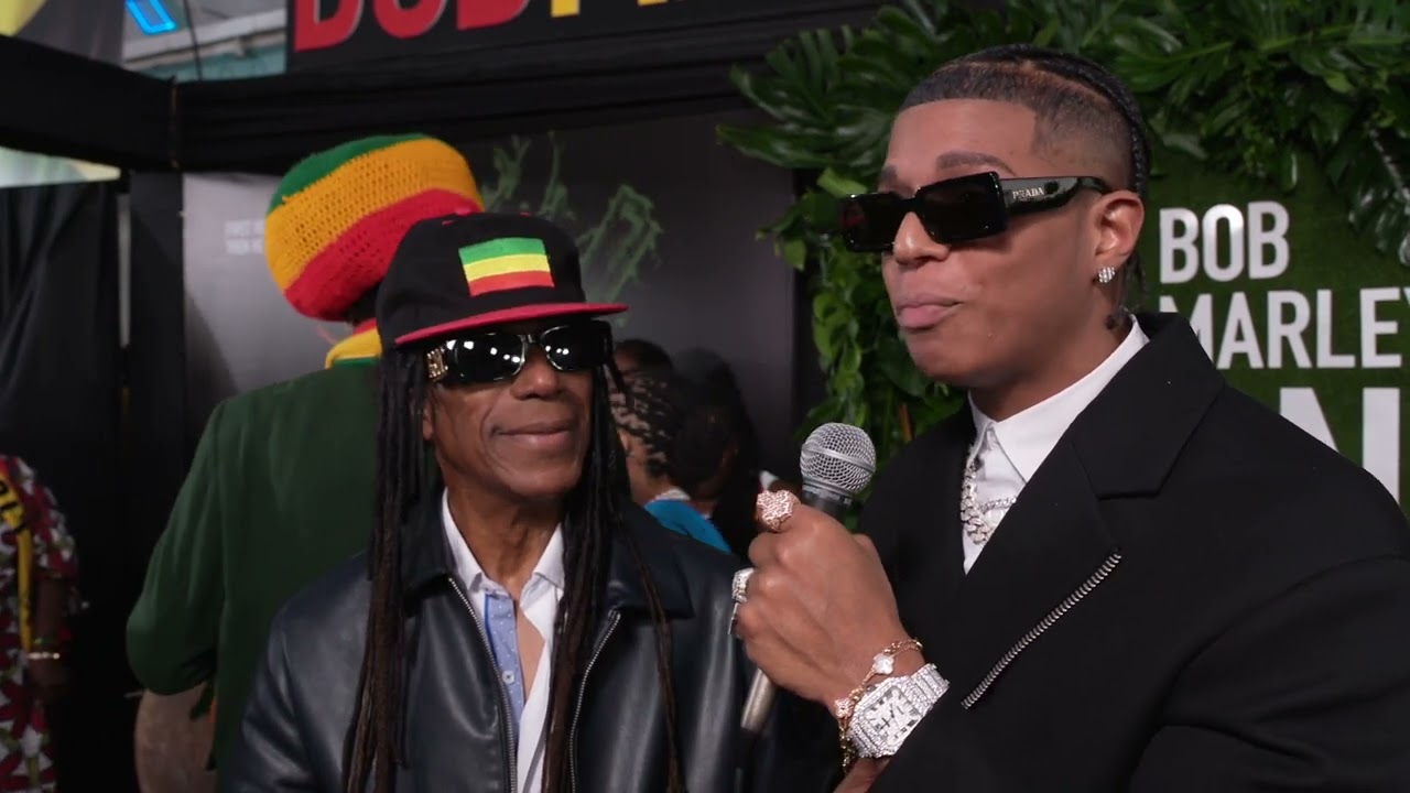 David Kerr & Junior Marvin - Red Carpet Interview @ Bob Marley One Love Jamaica Premiere [1/23/2024]