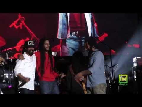 Damian, Ky-mani & Julian Marley in Kingston, Jamaica @ Bob Marley 70th Birthday Celebration [2/7/2015]