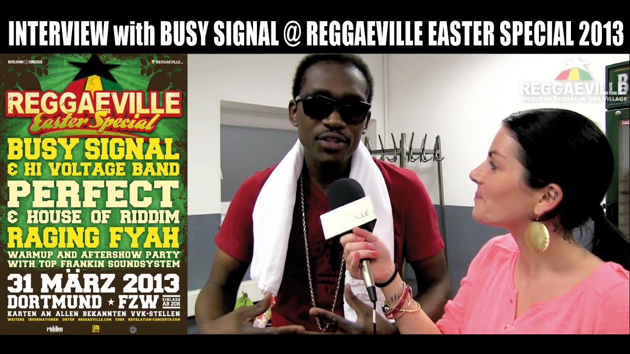 Interview with Busy Signal @ Reggaeville Easter Special in Dortmund [3/31/2013]