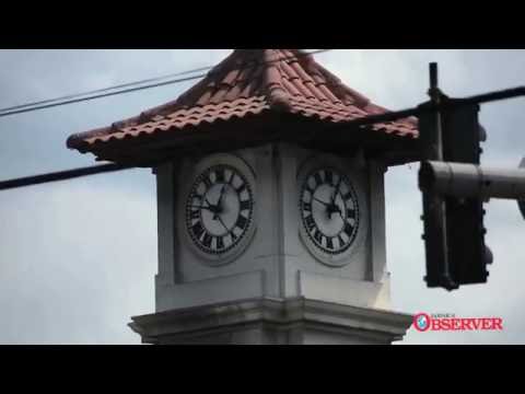 Half-Way-Tree Clock Tower Damaged by Fire @ Jamaica Observer [8/25/2016]
