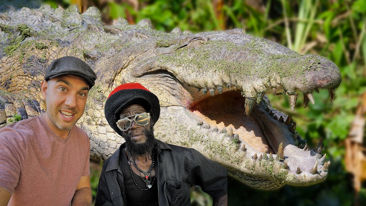 Ras Kitchen - Up Close with the Jamaican Crocodile! Holland Bay Crocodile Sanctuary in Jamaica [5/13/2022]