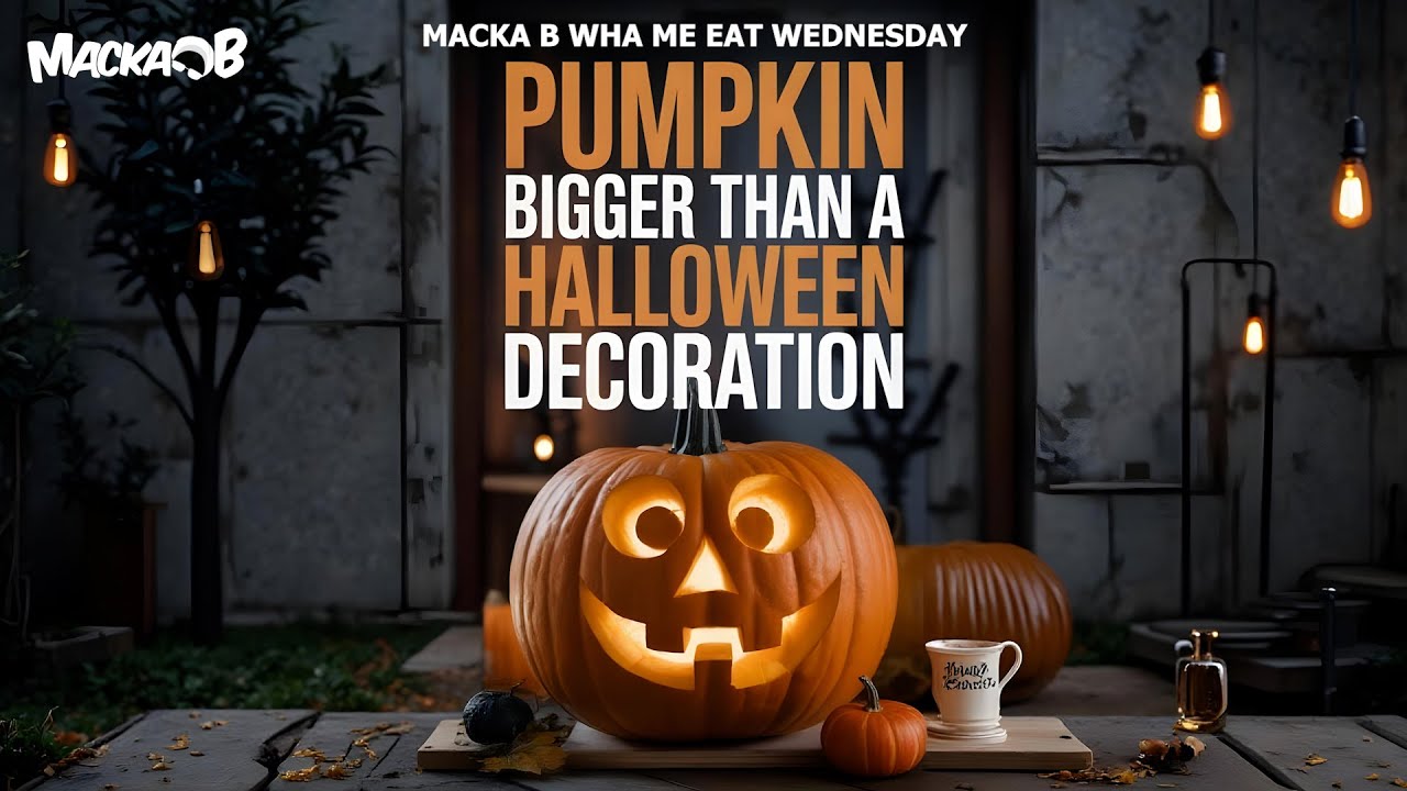 Macka B's Wha Me Eat Wednesday - Pumpkin Bigger Than A Halloween Decoration