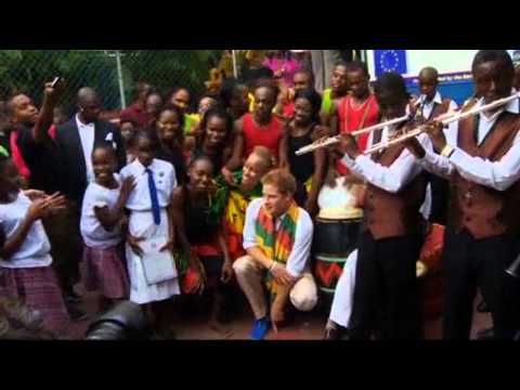 Prince Harry Dances in Jamaica with Rita Marley [3/7/2012]