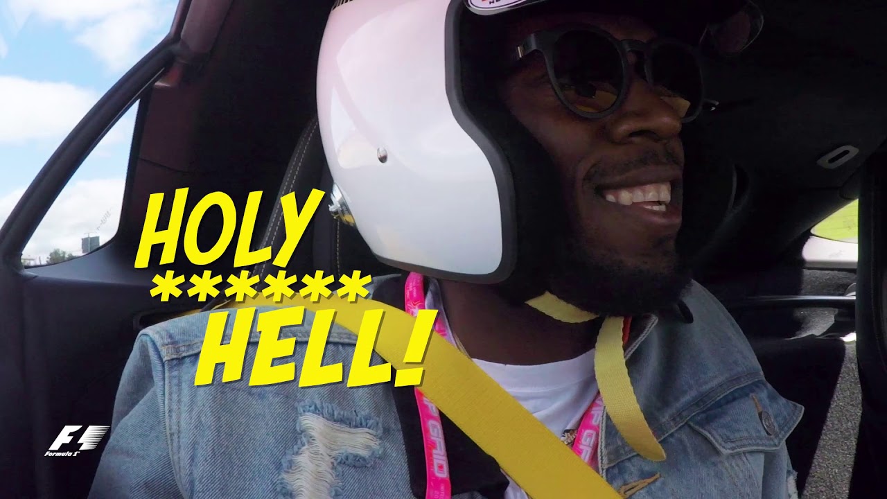 Usain Bolt Takes A Hot Lap Around Austin With Lewis Hamilton [10/24/2017]