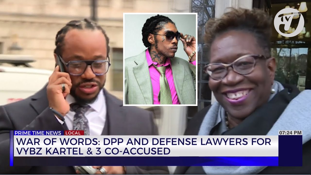 War of Words: DPP and Defense Lawyers for Vybz Kartel and 3 Co-accused @ TVJ News [3/19/2024]