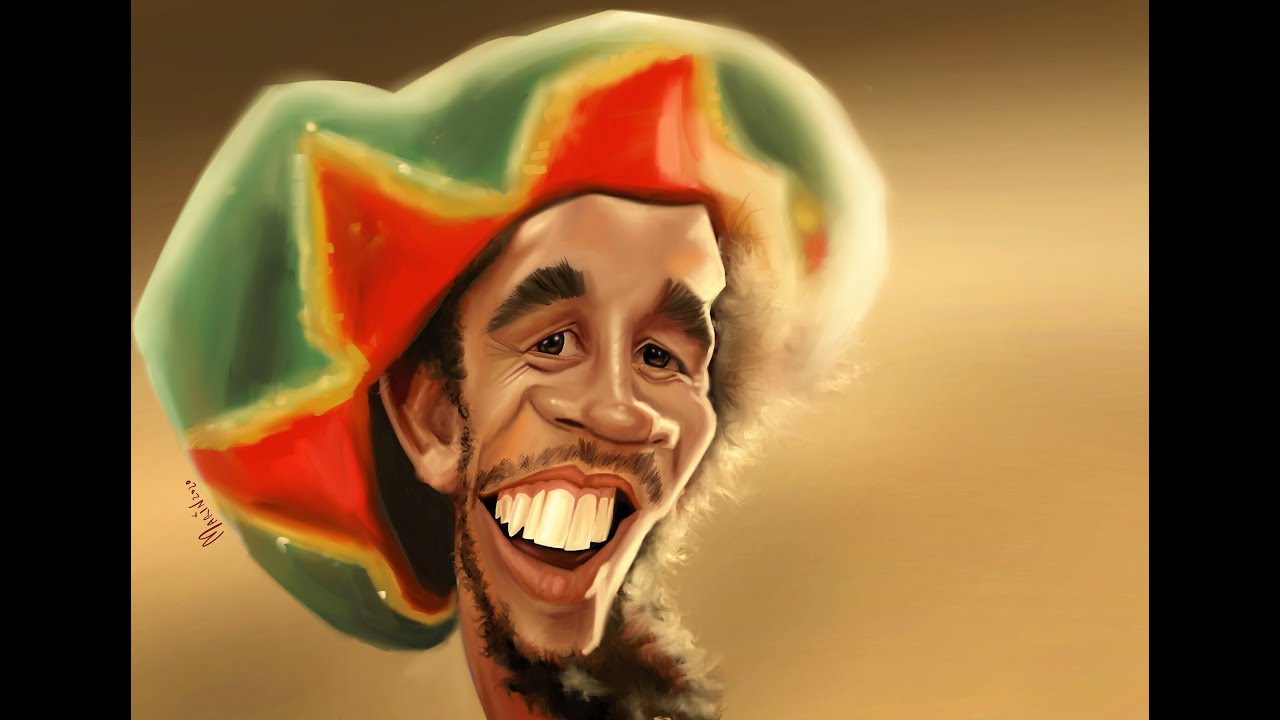 Digital Caricature Of Bob Marley by Marin [8/12/2020]