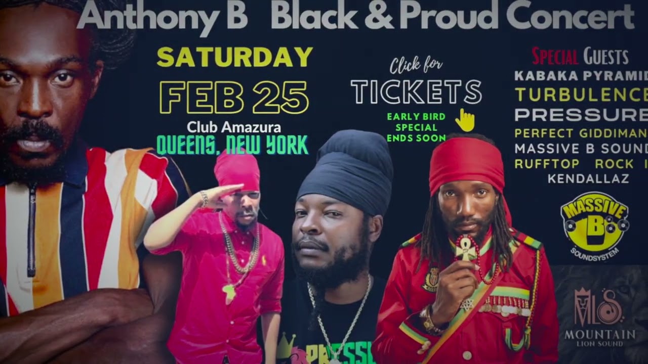 Anthony B - Black & Proud Concert in New York 2023 (Trailer) [1/14/2023]