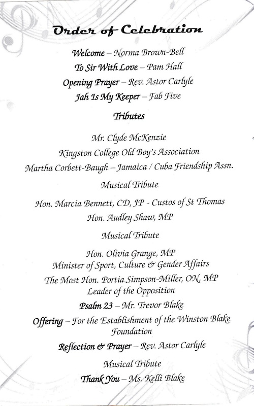 Winston 'Merritone' Blake - Memorial Celebration in Kingston, Jamaica