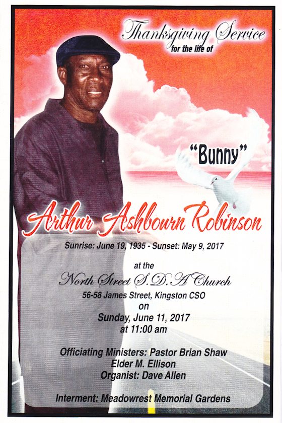 Bunny Robinson - Thanksgiving Service in Kingston, Jamaica