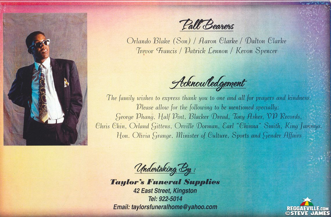 Frankie Paul - Funeral Service in Kingston, Jamaica @ Olson Memorial Church of God