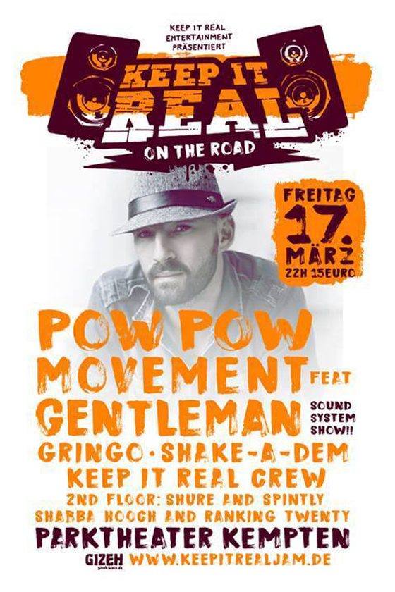 Pow Pow Movement feat. Gentleman in Kempten, Germany