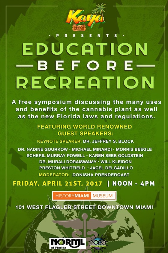 Kaya Fest 2017 Symposium - Education Before Recreation in Miami, FL