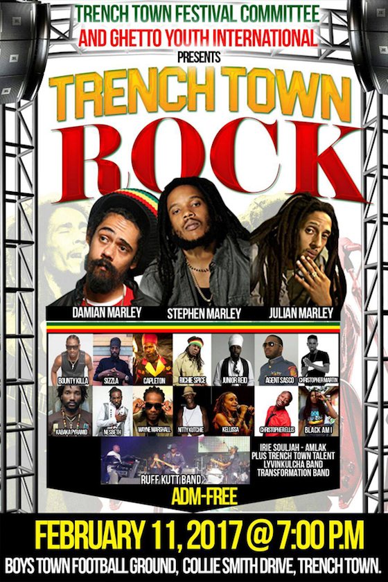 Marley Brothers & Special Guests @ Trench Town Rock in Kingston, Jamaica