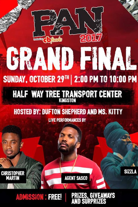 Sizzla, Christopher Martin & Assassin @ Pan 2017 - Grand Final