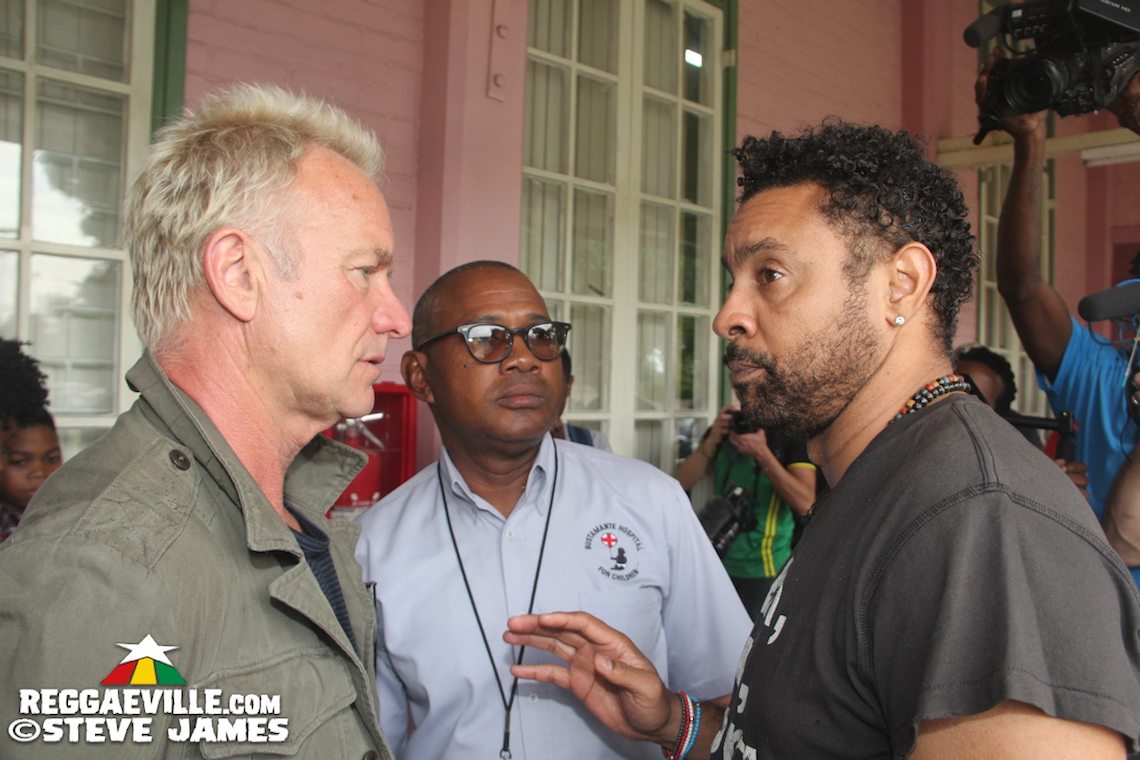 Shaggy, Sting & Wyclef @ Bustamante Hospital for Children in Kingston, Jamaica