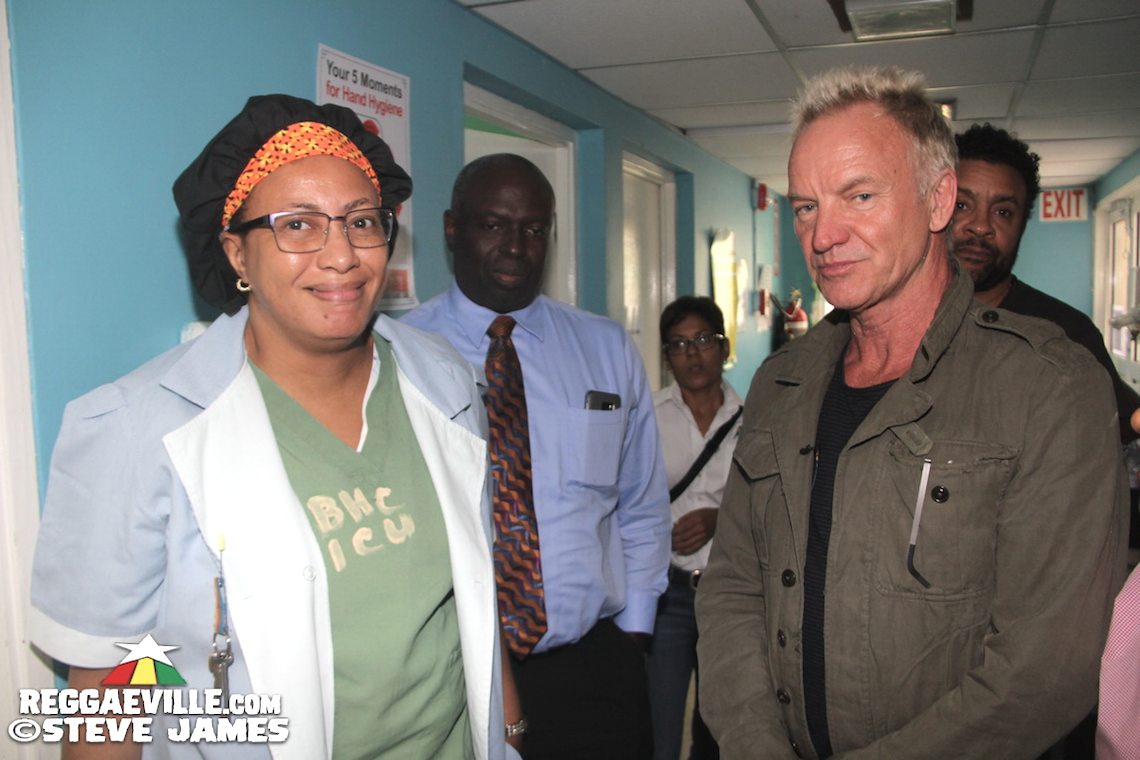 Shaggy, Sting & Wyclef @ Bustamante Hospital for Children in Kingston, Jamaica