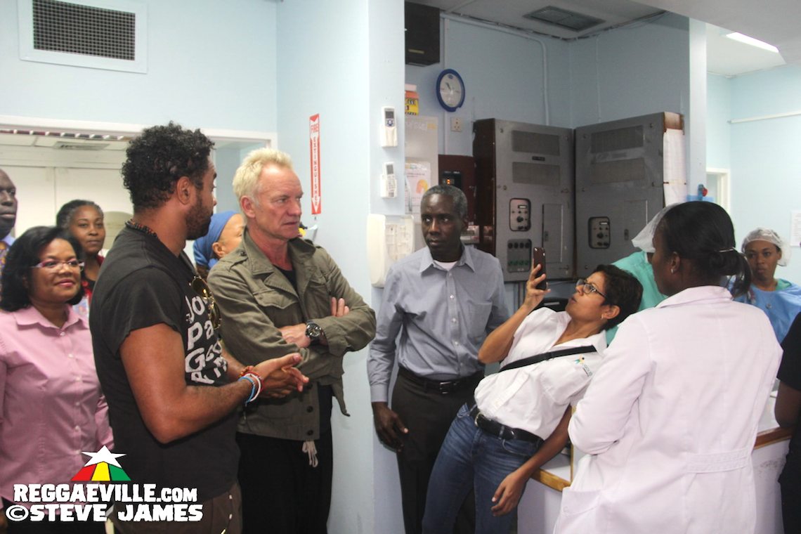 Shaggy, Sting & Wyclef @ Bustamante Hospital for Children in Kingston, Jamaica