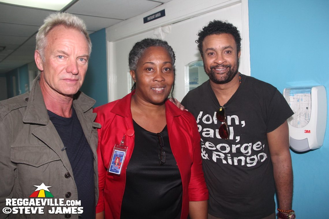 Shaggy, Sting & Wyclef @ Bustamante Hospital for Children in Kingston, Jamaica