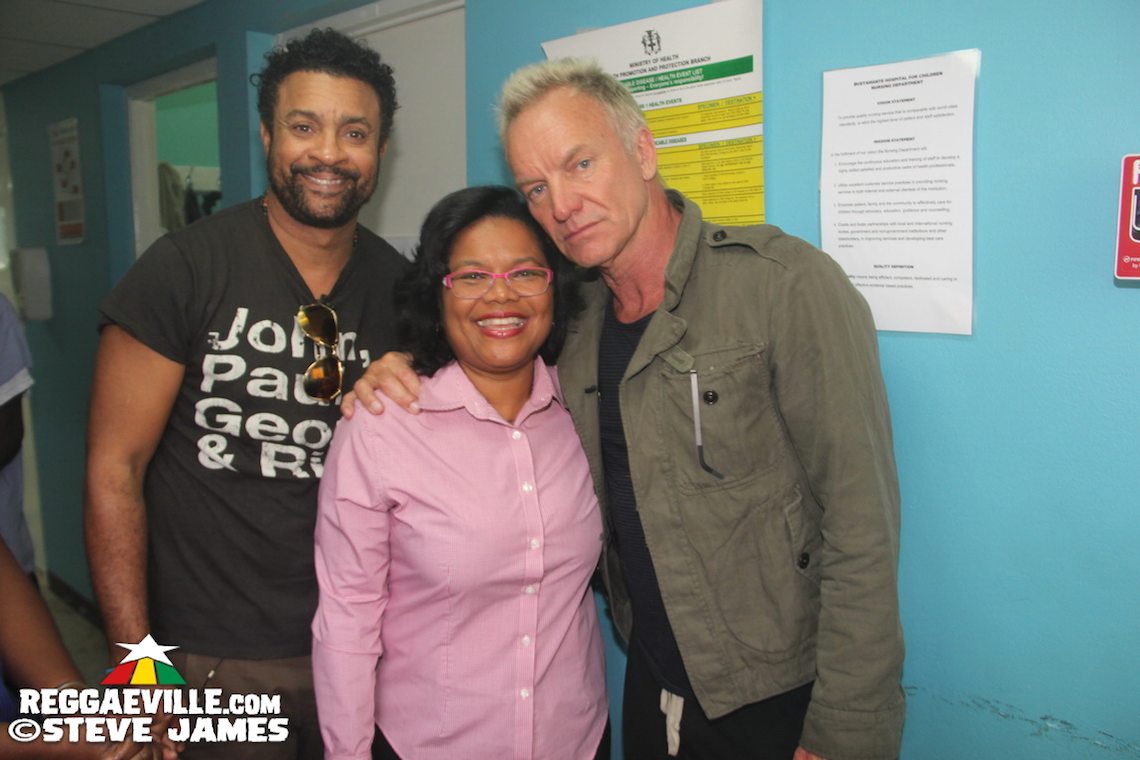 Shaggy, Sting & Wyclef @ Bustamante Hospital for Children in Kingston, Jamaica