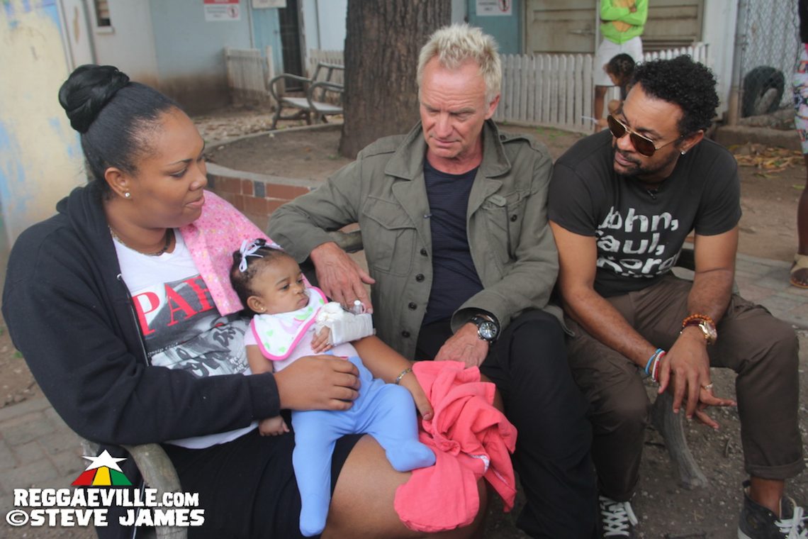 Shaggy, Sting & Wyclef @ Bustamante Hospital for Children in Kingston, Jamaica