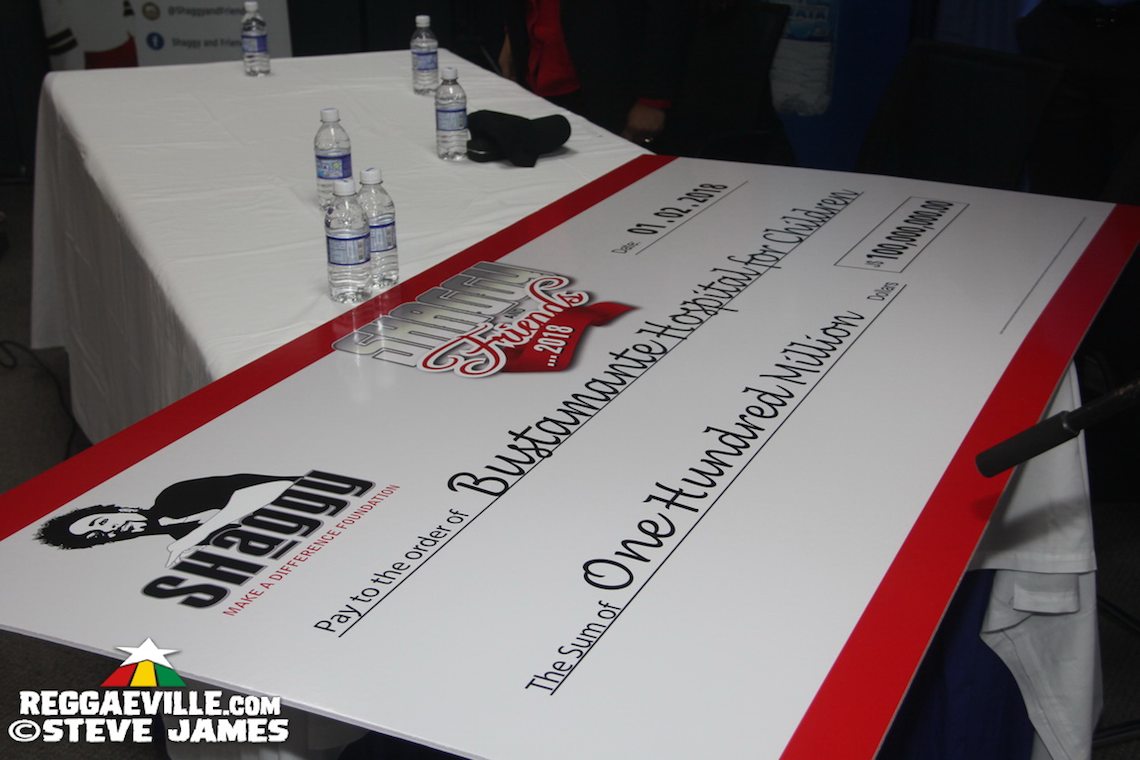 Shaggy Presents J$100 Million Cheque To Bustamante Hospital For Children