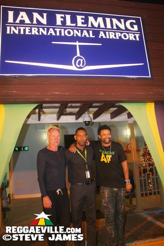 Shaggy Welcomes Sting in Jamaica @ Ian Fleming International Airport