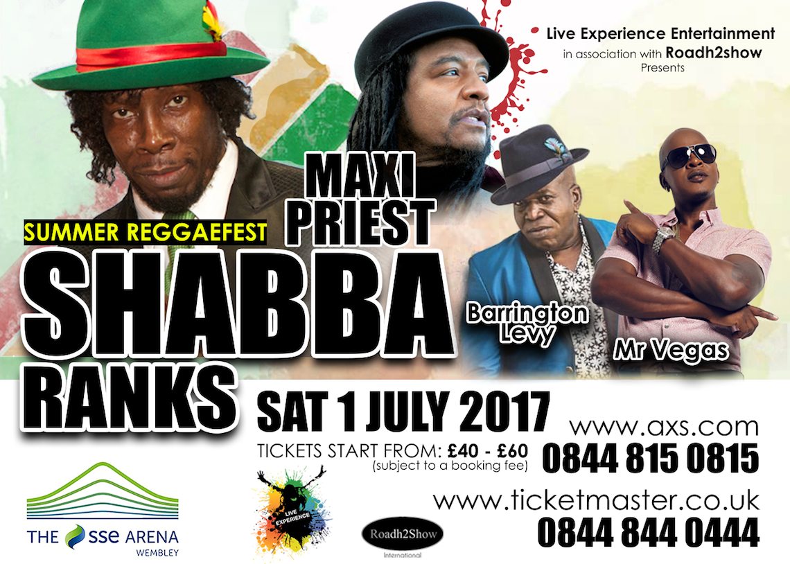 Shabba Ranks, Maxi Priest, Barrington Levy & Mr. Vegas in London, UK