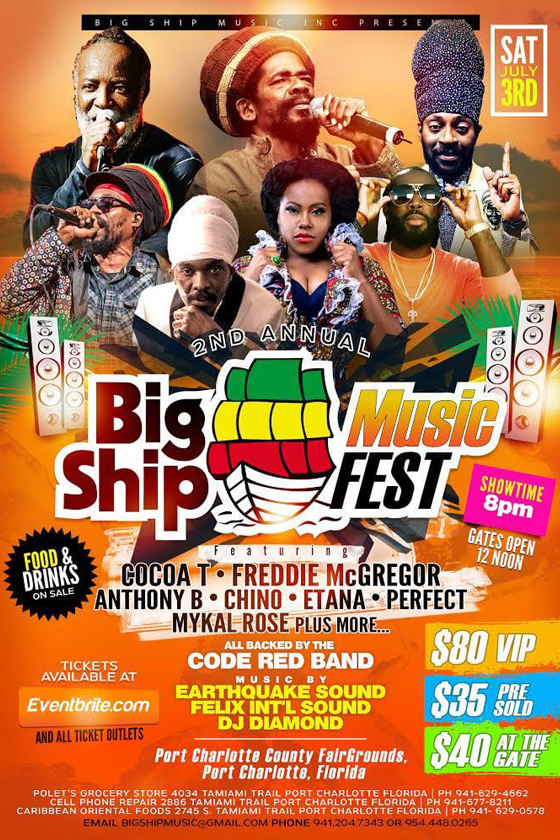 Freddie McGregor, Anthony B, Cocoa Tea, Etana and more...