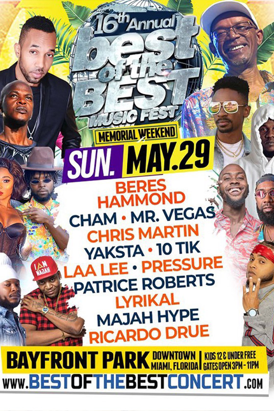 Cham, Mr. Vegas, Christopher Martin, Yaksta