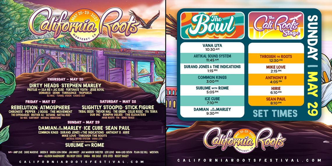 Damian Marley, Anthony B, Sublime with Rome, Mike Love, Common Kings, Ice Cube