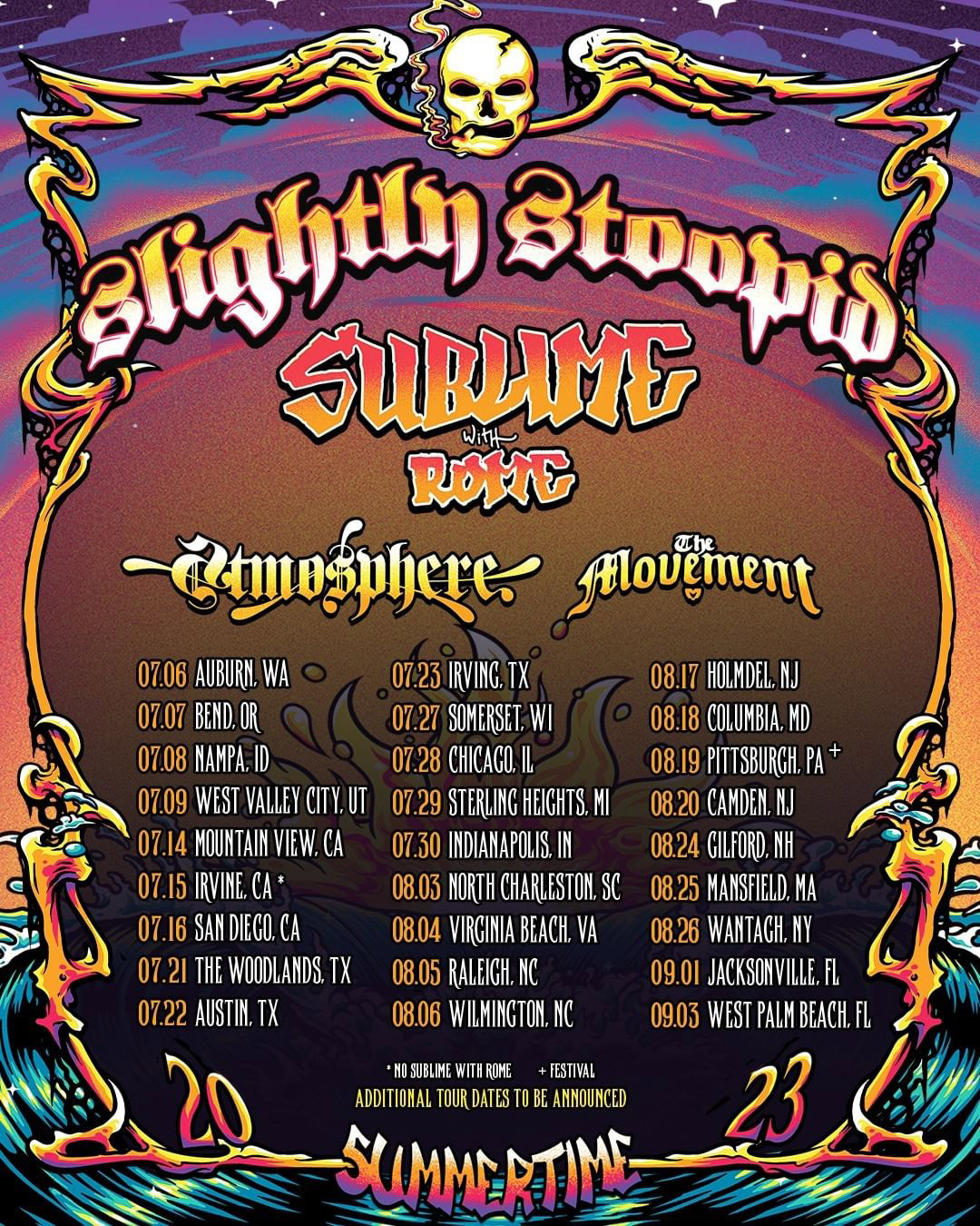 Slightly Stoopid, Sublime with Rome, Atmosphere & The Movement - Summertime  USA 2023