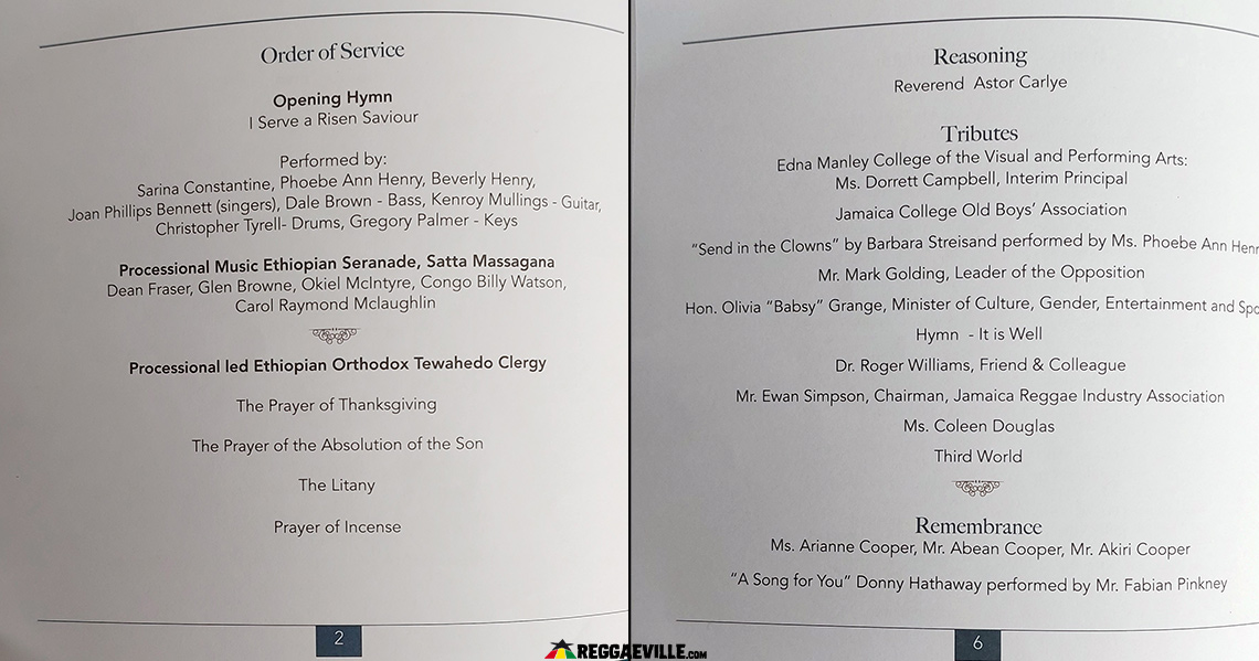 Ibo Cooper Memorial Service