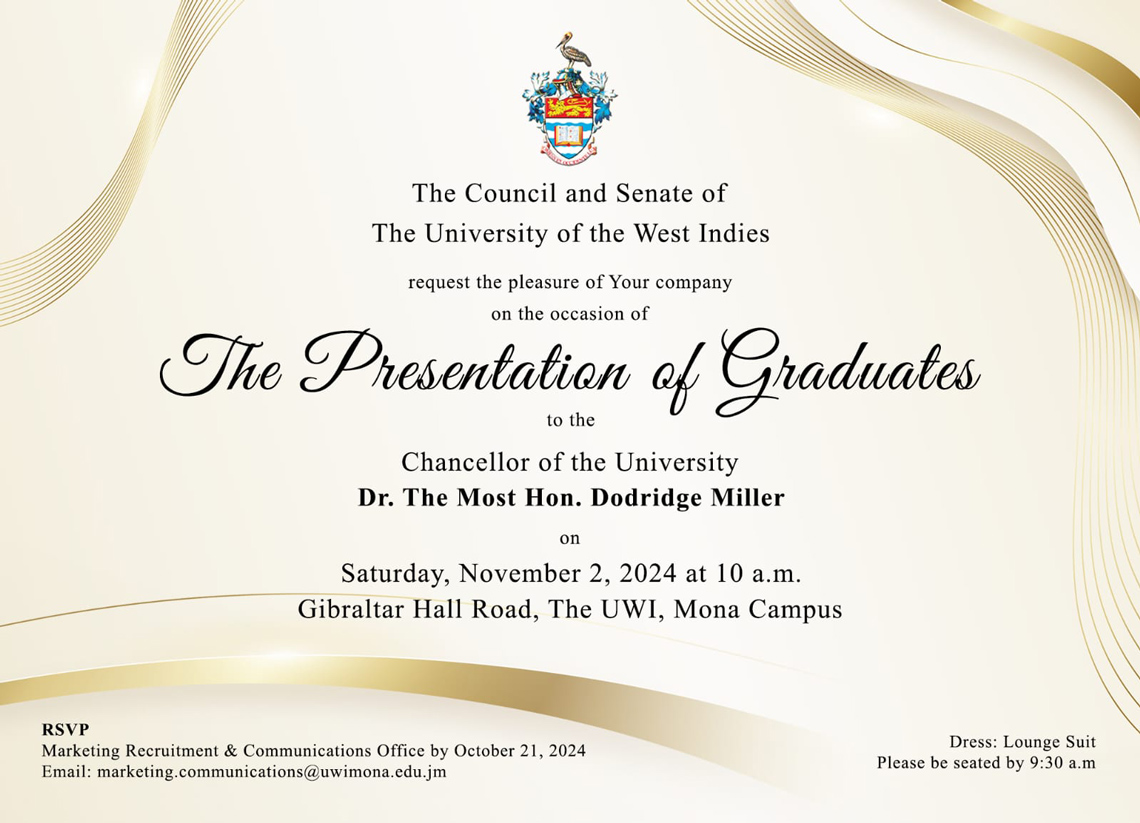 Monte Blake @ UWI Presentation of Graduates 2024