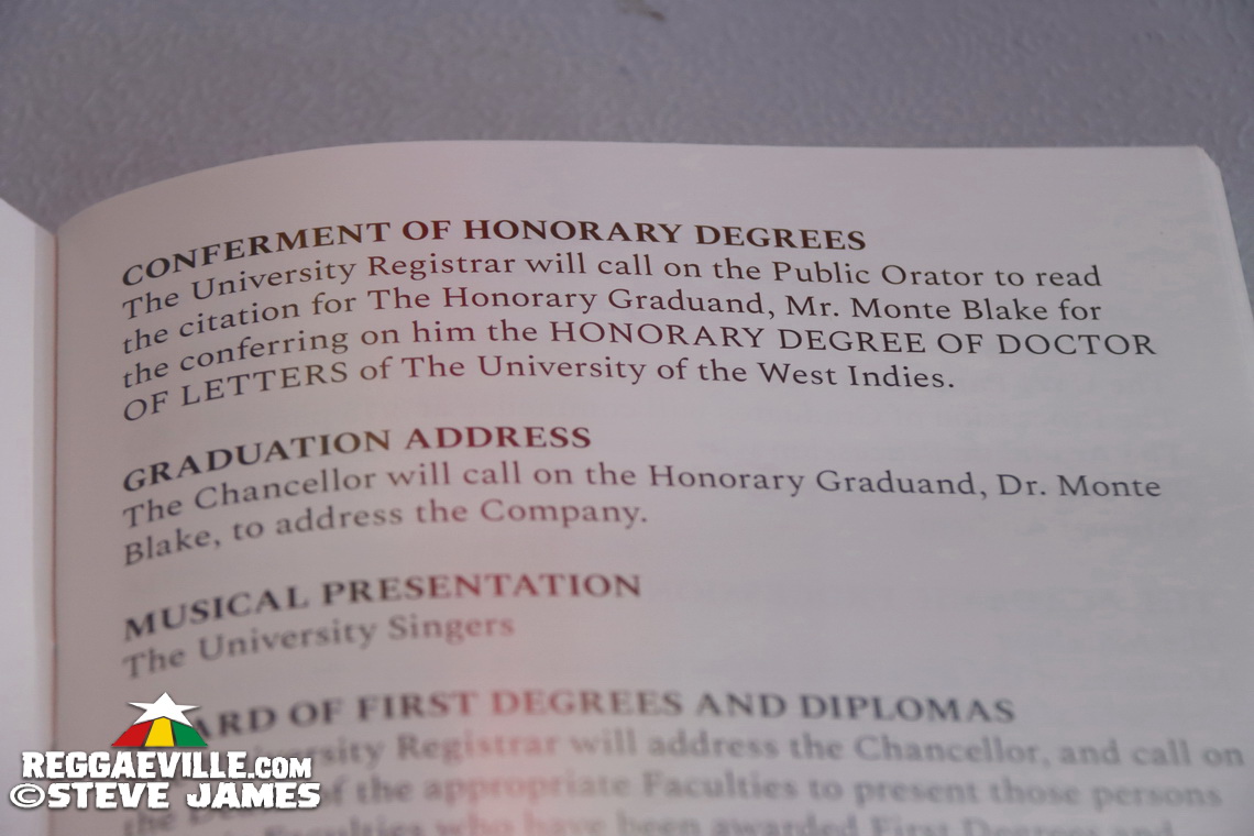 Monte Blake @ UWI Presentation of Graduates 2024
