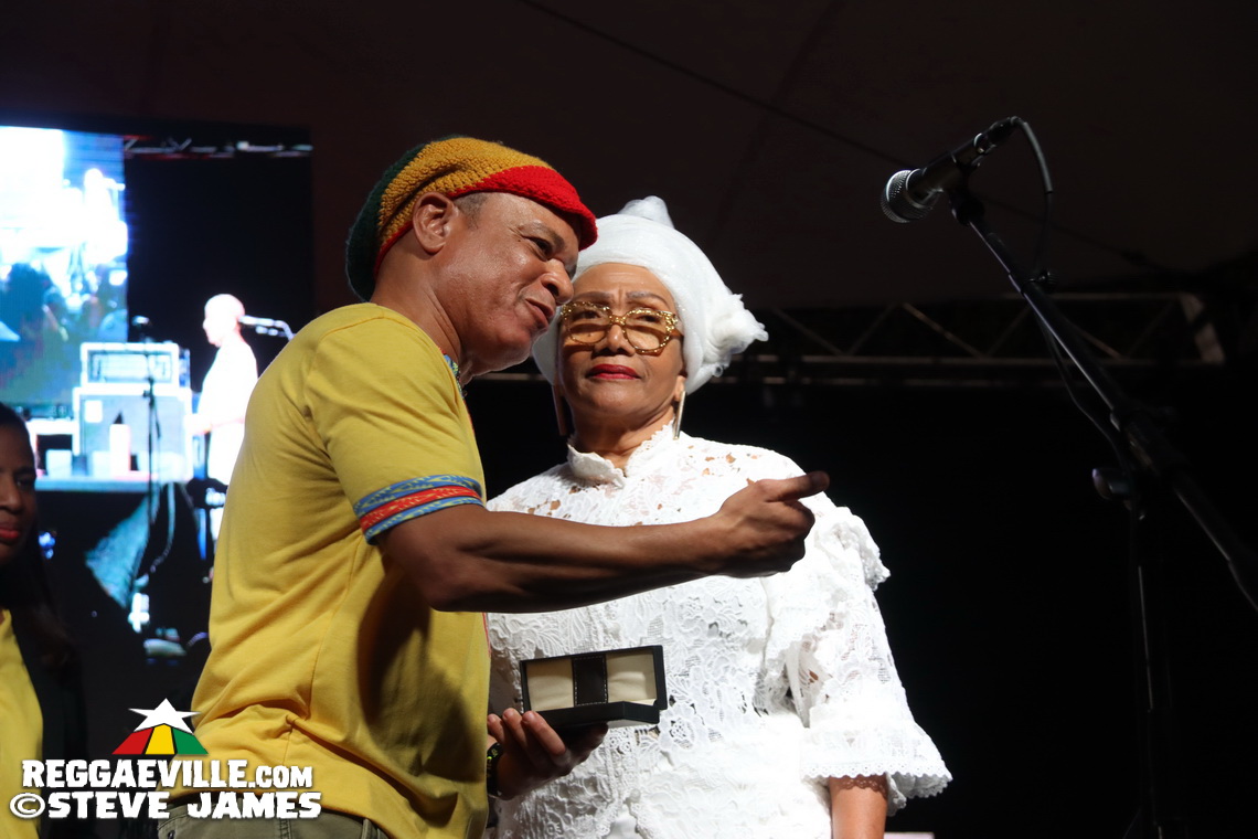 Cedella Marley, Marcia Griffiths, Patricia 'Miss Pat' Chin, Rita Marley