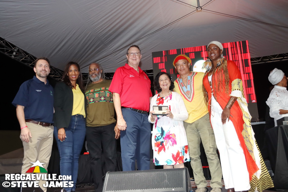 Cedella Marley, Marcia Griffiths, Patricia 'Miss Pat' Chin, Rita Marley