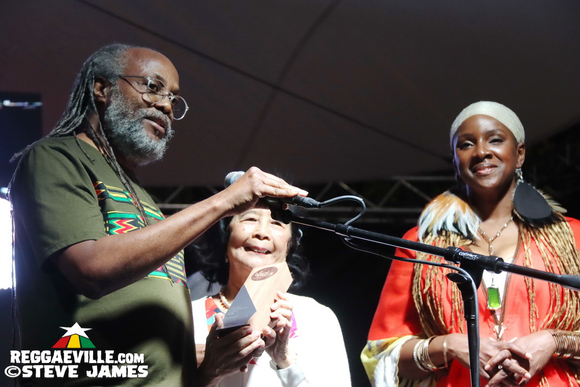 Cedella Marley, Marcia Griffiths, Patricia 'Miss Pat' Chin, Rita Marley